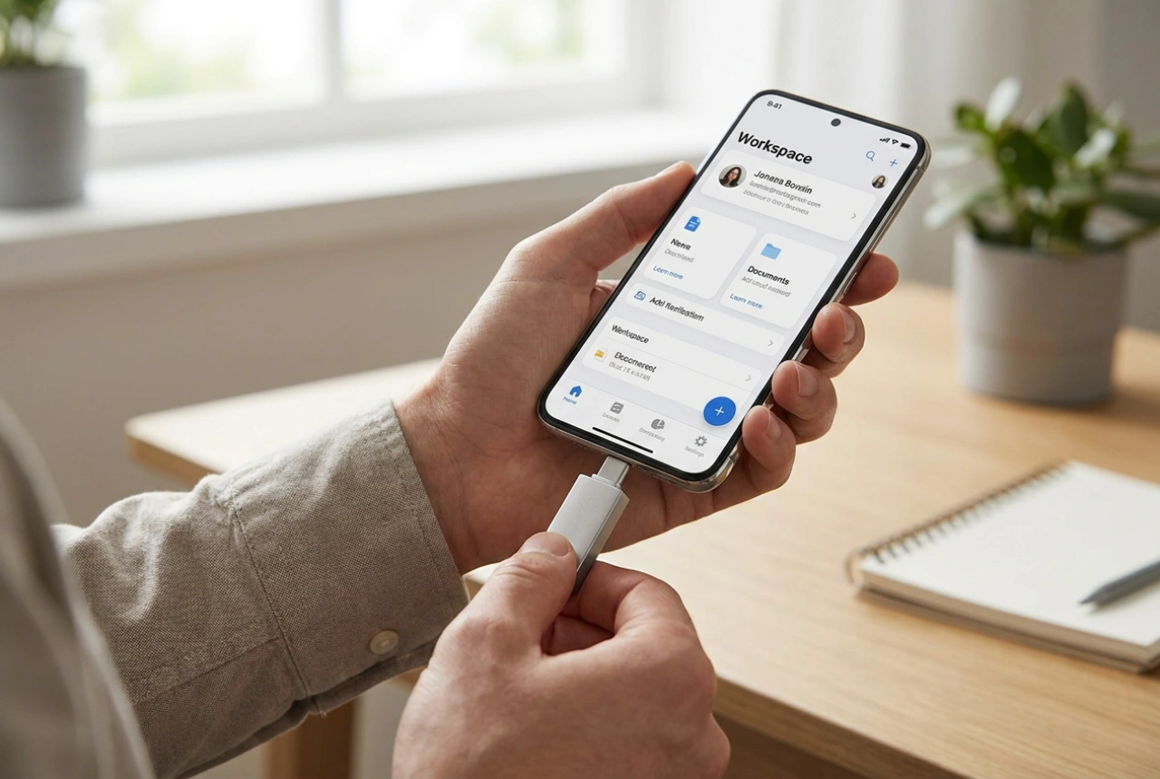 Πώς να συνδέσετε ένα USB-C στικάκι στο τηλέφωνο και να οργανώσετε τα αρχεία σας