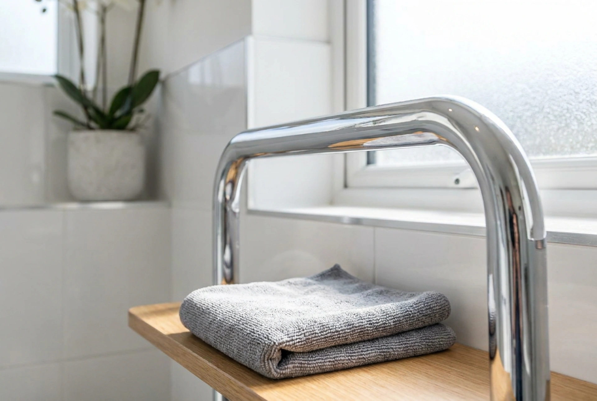 Πώς να καθαρίσετε μια χρωμιωμένη κρεμάστρα πετσετών χωρίς γρατζουνιές